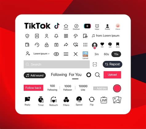 Premium Vector Tik Tok Button Icon Set Screen Social Media And Social