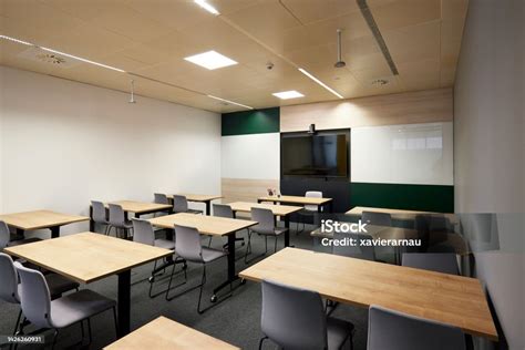 Classroomstyle Meeting Room In Modern Office Stock Photo - Download ...