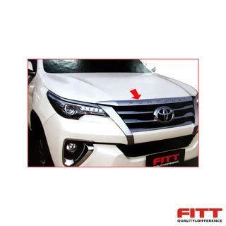 Fitt Chrome Front Hood Garnish For Toyota Fortuner 2016 Shopee