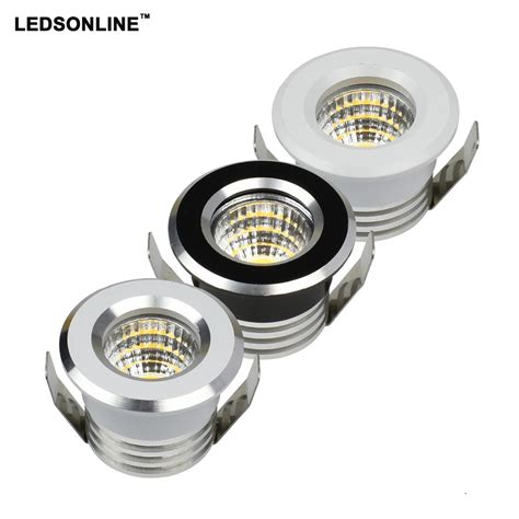 Pcs Lot Mini Led Recessed Downlight Cabinet Lamp W Cob Epistar Led