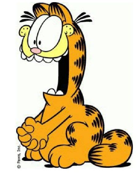 Garfield The Cat Sitting Down With His Mouth Open