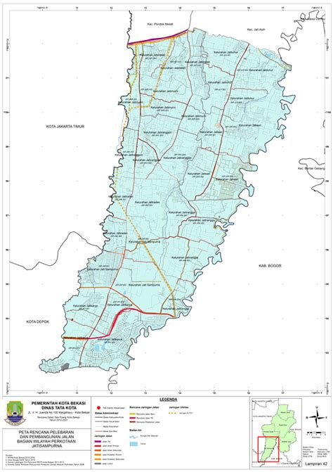 Jaringan Jalan Bwp Jatisampurna Sitaru Kota Bekasi