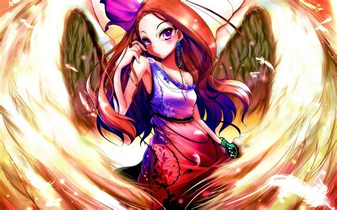 Anime Girls, Wings, Colorful wallpaper | anime | Wallpaper Better