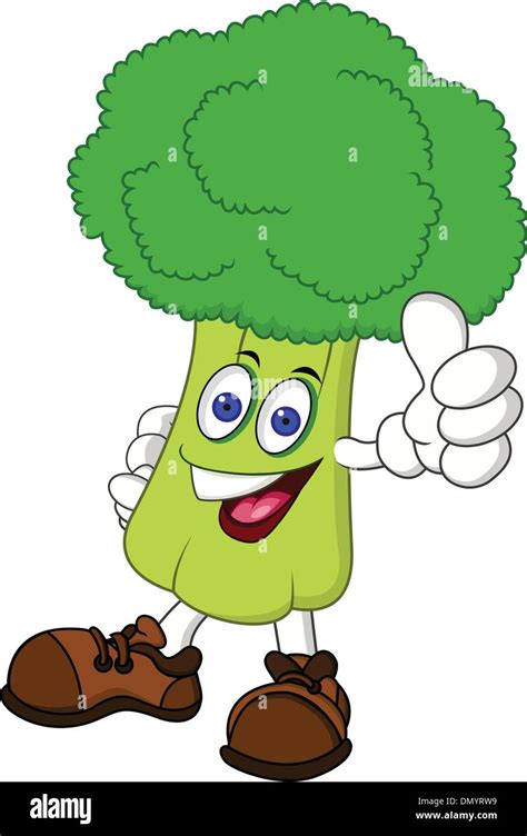 Broccoli Cartoon Character Stock Vector Image Art Alamy