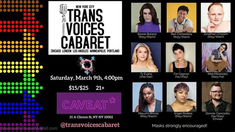 Trans Voices Cabaret Caveat New York 9 March 2024