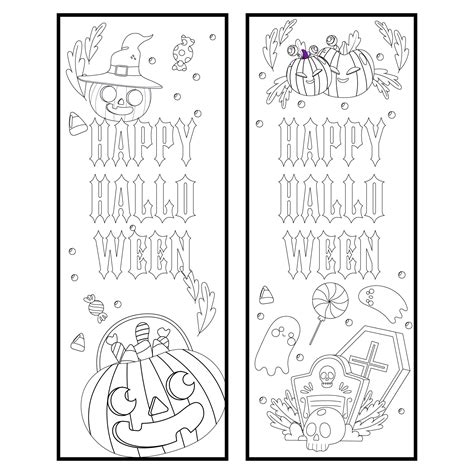 Best Printable Halloween Bookmark Coloring Page Coloring Home