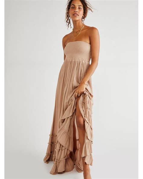 Free People Extratropical Jersey Maxi Dress In Brown Lyst