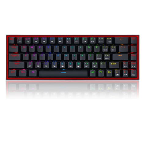 Redragon K631 Rgb 65 Wired Mechanical Red Switch Gaming Keyboard With