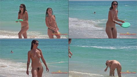 Beautiful Naked Girl Plays Frisbee Voyeurpapa