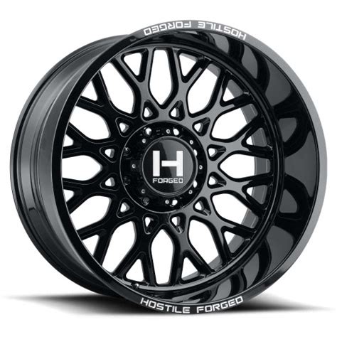 Hostile Savage Wheels Rims 22x12 8x165 1 Gloss Black 44mm Hf08