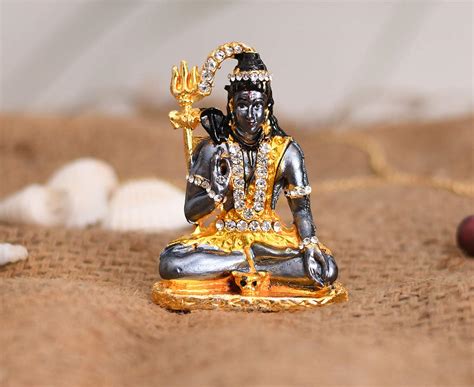 Buy Collectible India Gold Plated Lord Shiva Statue Car Dashboard