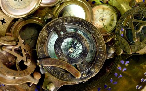 Vintage Compass And Clocks Stock Image Image Of Symbol 73457143