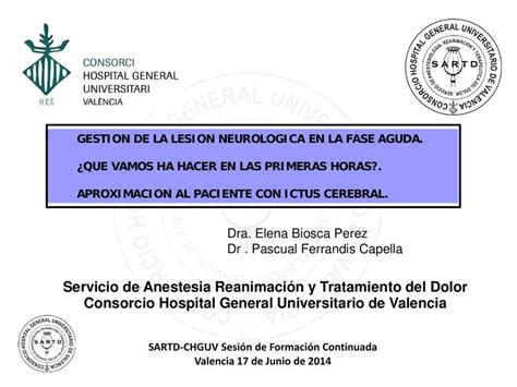 Ferrandis Aproximacion Al Paciente Con Ictus Cereb Victiliano Saul