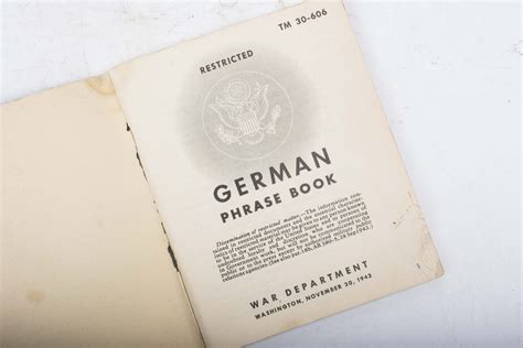 German Phrase Book TM 30 606 Fjm44