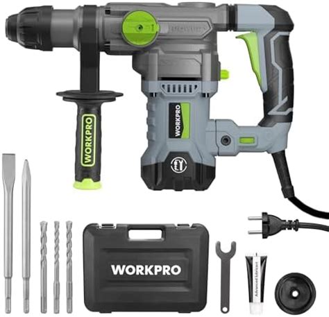 WORKPRO Marteau Perforateur Électrique 1500W Perceuse à Percussion