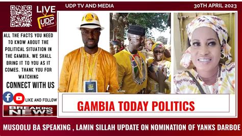 Musoolu Ba Speaking Lamin Sillah Update On Nomination Of Yanks Darboe