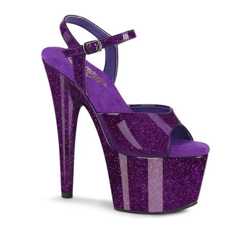 Pleaser Adore 709gp Purple Glitter Janets Closet