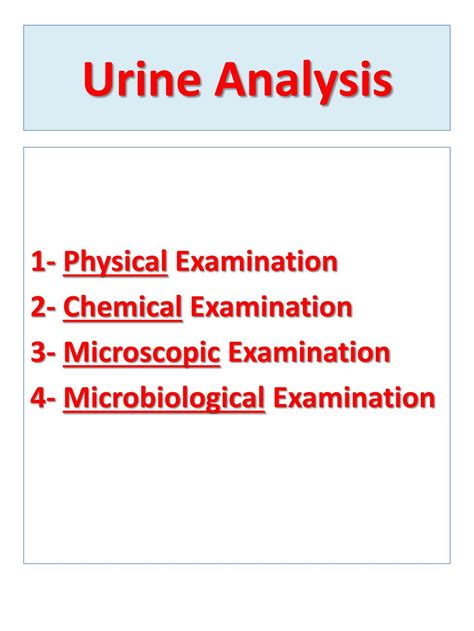 Ppt Urine Analysis Powerpoint Presentation Free Download Id2139443