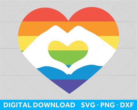 Gay Pride Svg Lgbtq Svg Rainbow Svg File Instant Digital Etsy