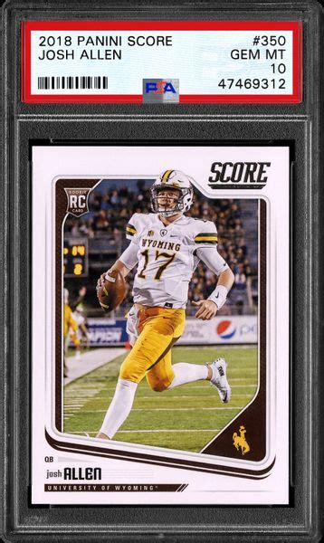 2018 Panini Score Josh Allen Psa Cardfacts®