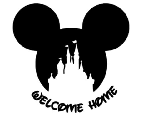 Castle Disney Castle Mickey Ears Vinyl Iron On Heat Etsy