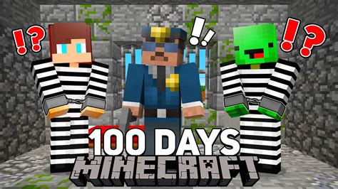 Became PRISONERS For 100 Days In Minecraft JJ And Mikey Are Escaping