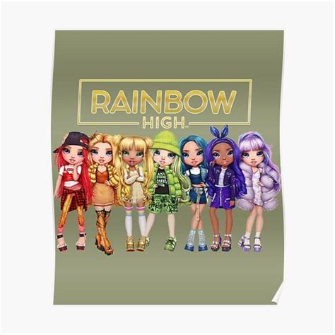 Rainbow High Main Characters And Logo Premium Matte Vertical Poster ...