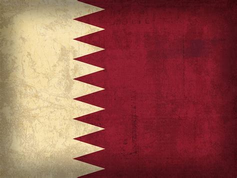 Qatar Flag Vintage Distressed Finish Mixed Media by Design Turnpike ...