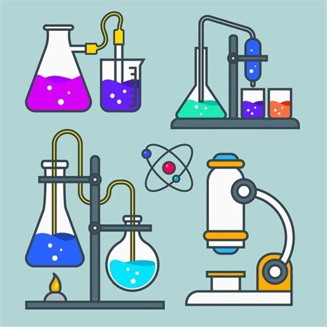 Free Vector | Science lab objects set | Experiment