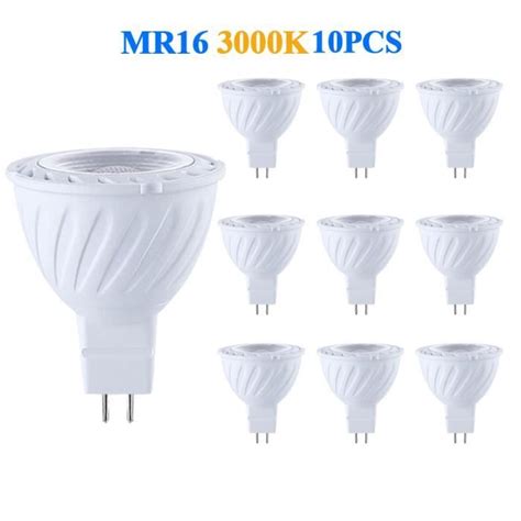 Lot De 10 Mr16 Gu5 3 Ampoule Led Lampe Bulb 5w Equivalent 50w Ampoule