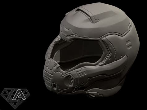 Doomguy 2016 Cutom Helmet 3d Print Model - Etsy