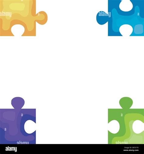 Set Of Puzzle Pieces Icons Stock Vector Image Art Alamy