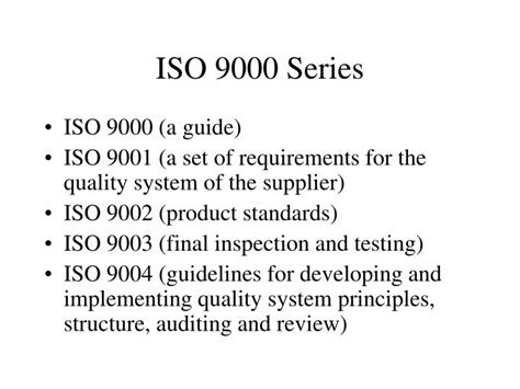 iso  series  quality management  assurance standards