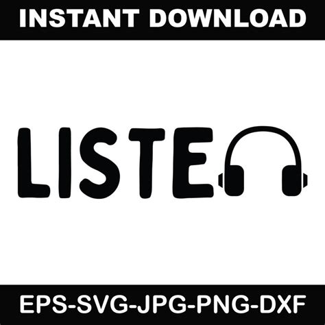 Music Svg Listen Svg Music Png Headset Svg Earphones Svg Music Cut File