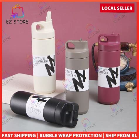 550ml Vacuum Insulated Hot And Cold Thermoflask Bottle Tumbler Cup Themal Portable With Straw