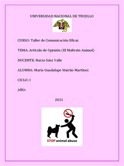 Articulo Maltrato Animal. | PDF 