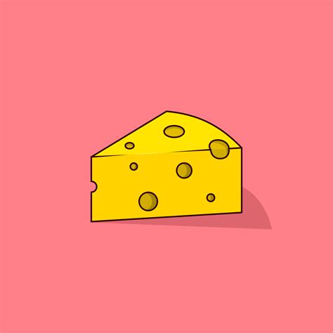 Cheese cartoon style icon illustration 5095956 Vector Art at Vecteezy