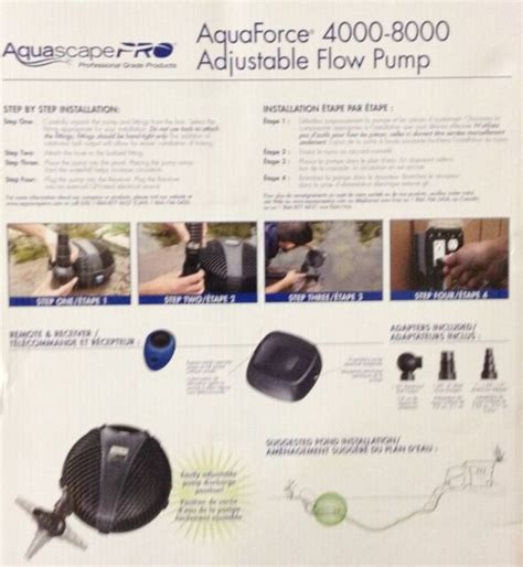 Aquascape Pro Aquaforce 4000 8000 Adjustable Flow Pump 91104 For Sale