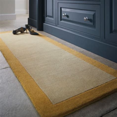 Origins Borders Ochre Wool Runner Ashanti Rugs