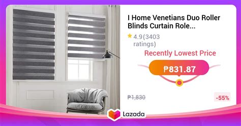 I Home Venetians Duo Roller Blinds Curtain Roler Blinds Curtain 60 80