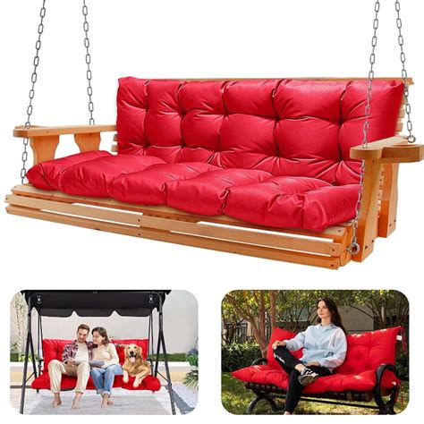 Porch Swing Replacement Cushion For 3 Seat Outdoor Waterproof Patio Furniture Loveseat