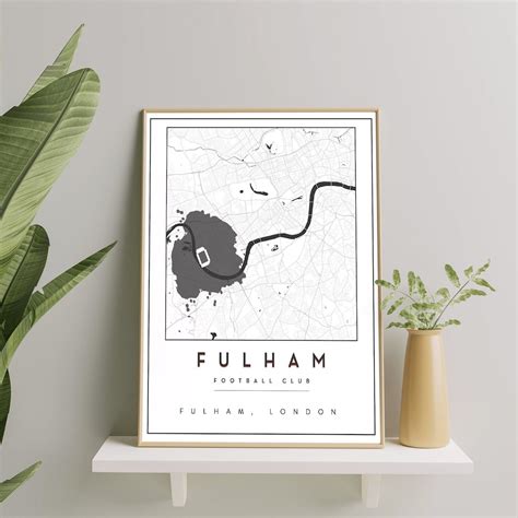 Fulham FC Craven Cottage Map Minimalist London Poster Design - Etsy