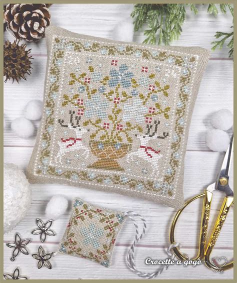 Crocette A Gogo Winter Basket Cross Stitch Pattern 123Stitch