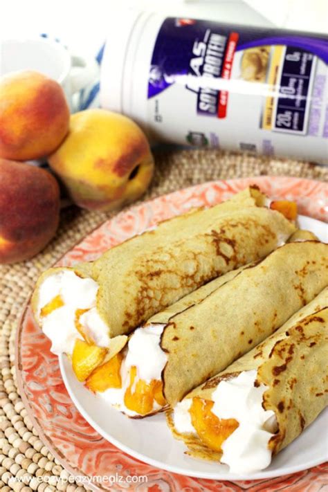 Peaches N Cream Protein Crepes Easy Peasy Meals