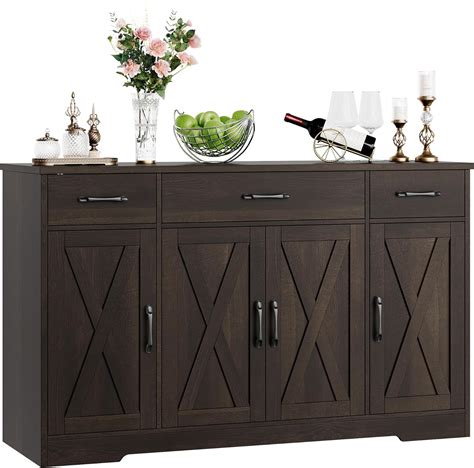 Amazon Hostack Buffet Cabinet With Drawers Large Sideboard