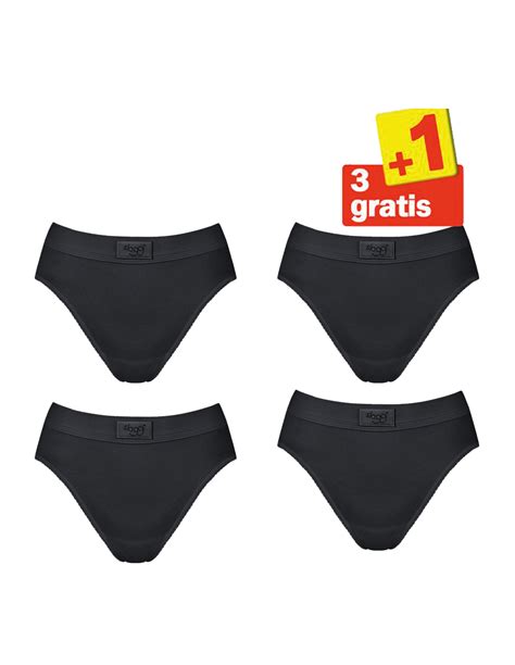 Sloggi Double Comfort Tai 4 Pack Zwart 3 1 Gratis UnderwearMan Nl