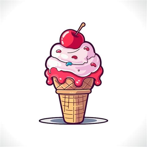 Premium Vector Ice Cream Vector Illustration Ice Cream Cartoon Vector