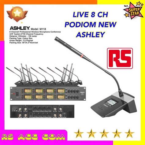 Jual New Mic Wireless Conference Podium Ashley M118 NEW Channel