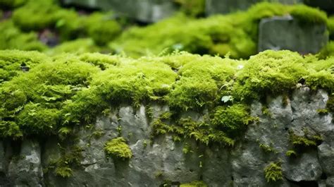 Textured Moss On A Rock Surface Background Stone Natural Stone Stone