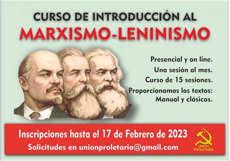 Curso De Introducci N Al Marxismo Leninismo De Uni N Proletaria Uni N